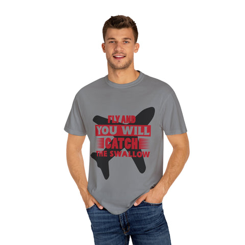 Catch the Swallow T-Shirt - Unisex Garment-Dyed Tee for Adventurers