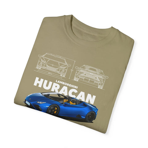 Lamborghini Huracan Unisex Garment-Dyed T-Shirt | Perfect for Car Enthusiasts and Gift Giving