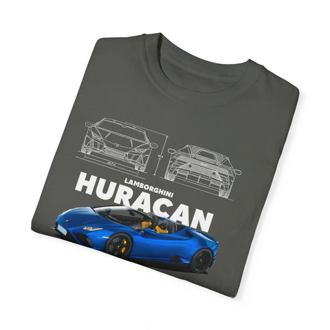 Lamborghini Huracan Unisex Garment-Dyed T-Shirt | Perfect for Car Enthusiasts and Gift Giving