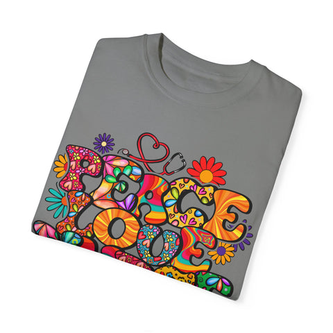 Peace Love Music Unisex Garment-Dyed T-shirt