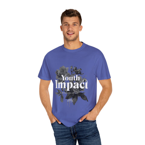 Youth Impact Unisex Garment-Dyed T-Shirt – Vibrant Floral Graphic Tee