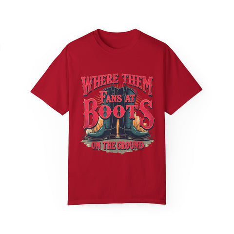 Where Them Fans at Boots Unisex T-Shirt - Perfect for Country Music Lovers