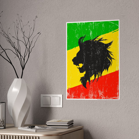 Rasta Lion Art Print - Glossy Poster for Home Decor