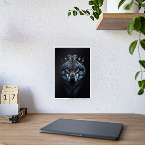 Majestic Wolf Gloss Poster | Stunning Wall Art for Nature Lovers