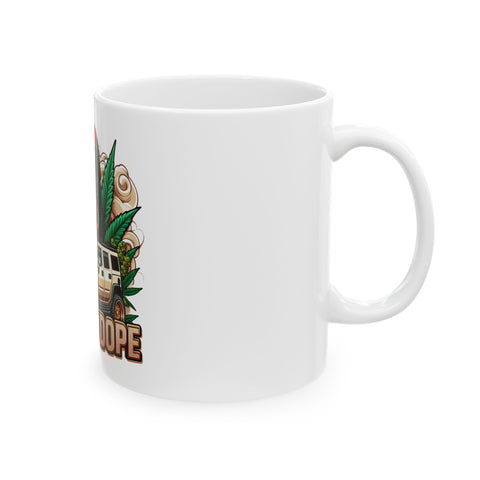 Hip Hop Art Ceramic Mug - Stylish 11oz & 15oz Coffee Cup with DOPE Design