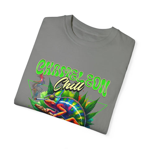 Chameleon Chill Unisex Garment-Dyed T-Shirt - Vibrant Graphic Tee for Nature Lovers