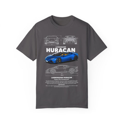 Lamborghini Huracan Unisex Garment-Dyed T-Shirt | Perfect for Car Enthusiasts and Gift Giving
