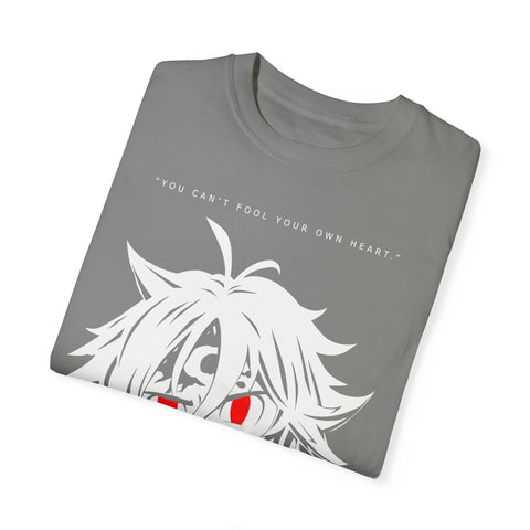Anime-Inspired Unisex T-Shirt – 'You Can't Fool Your Own Heart' Design