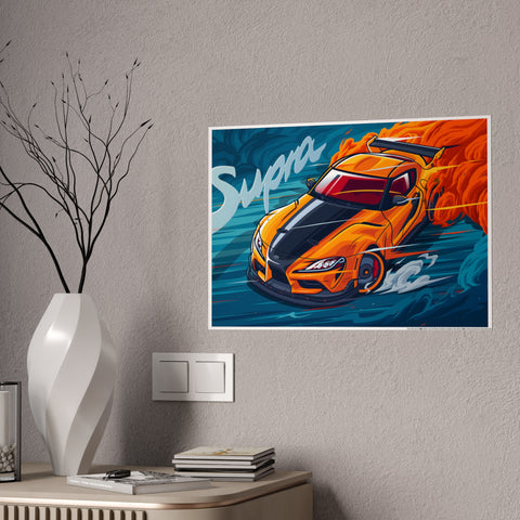 Supra Car Gloss Poster - Vibrant Wall Art for Car Enthusiasts