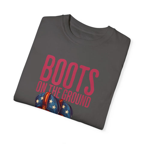 Vintage Western Boots Graphic T-Shirt - "Boots on the Ground"