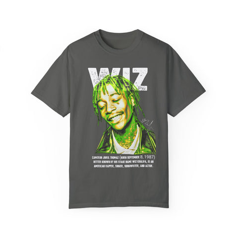 Unisex Garment-Dyed T-Shirt - Celebrate Wiz Khalifa's Legacy - Vibrant Graphic Tee