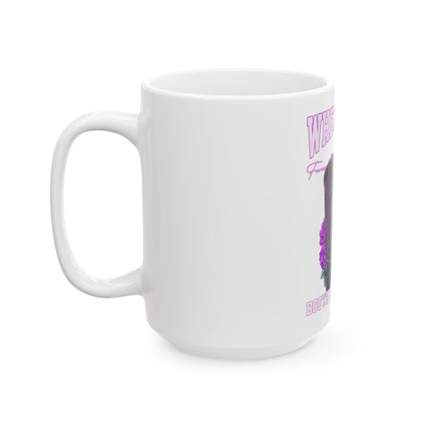 Boots and Blooms Ceramic Mug - Fun & Funky Coffee Cup for Plant Lovers