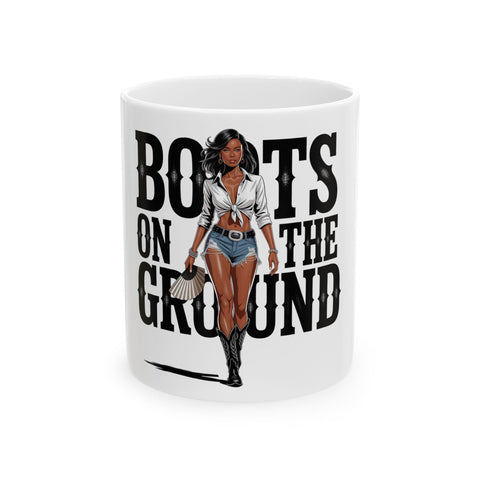 Empowering Ceramic Mug - 'Boss on the Ground' - 11oz/15oz