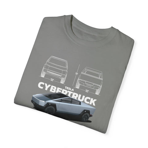 Tesla Cybertruck Unisex Garment-Dyed T-Shirt | Automotive Enthusiast Apparel