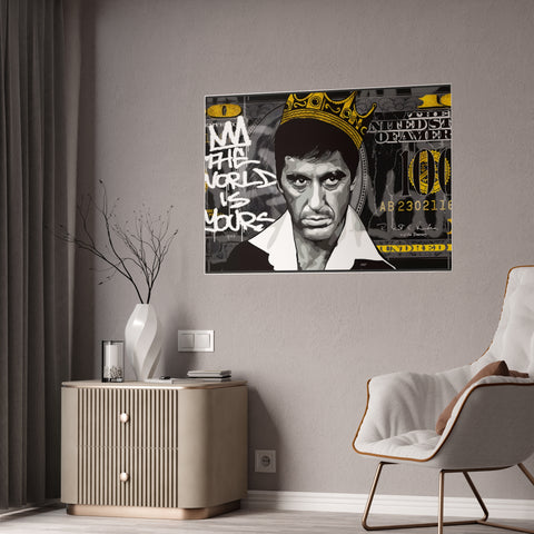 Glossy Wall Art Poster - 'The World is Yours'