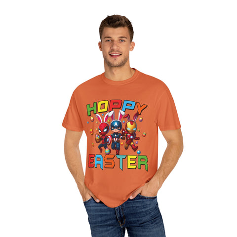 Hoppy Easter Unisex T-Shirt - Colorful Superhero Design