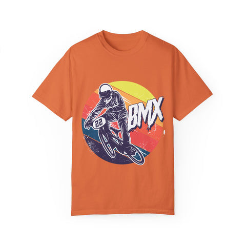 BMX Rider Graphic T-Shirt - Unisex Garment-Dyed Tee for Cycling Enthusiasts