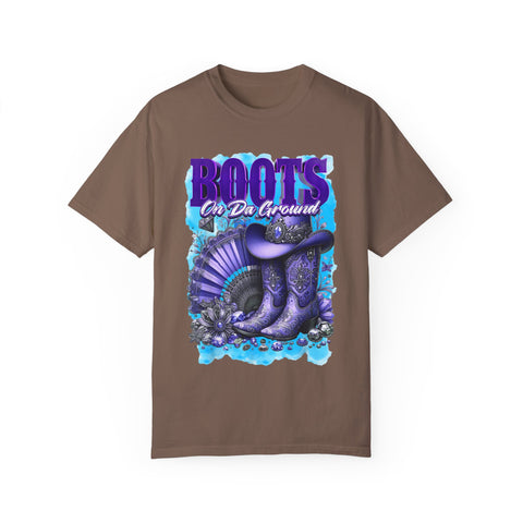 Unisex Garment-Dyed T-Shirt - "Boots On Da Ground" Graphic Tee