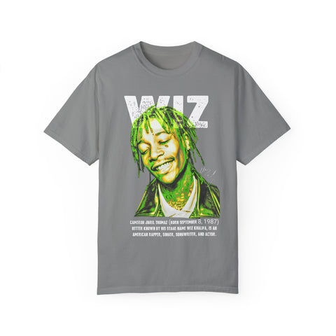 Unisex Garment-Dyed T-Shirt - Celebrate Wiz Khalifa's Legacy - Vibrant Graphic Tee