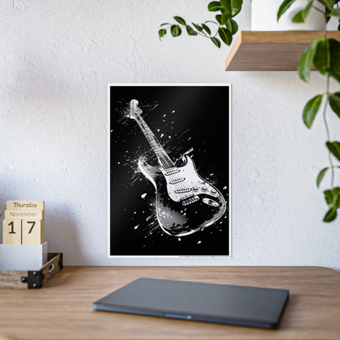 Rock & Roll Guitar Gloss Poster | Music Wall Art for Home Decor