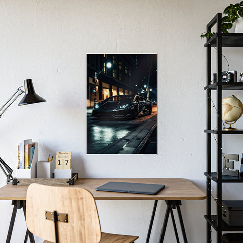 Sleek Glossy Car Poster - Modern Wall Art Decor for Auto Enthusiasts