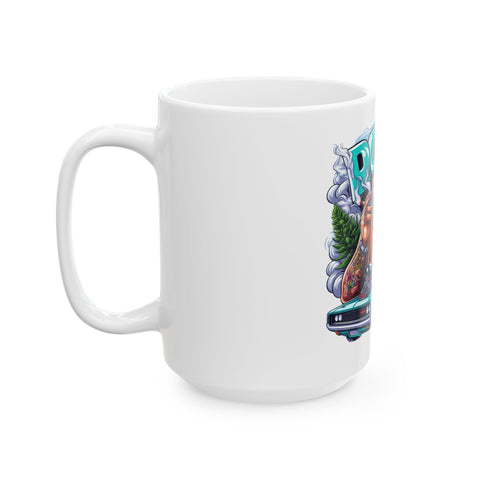 Retro Cartoon Car Ceramic Mug - 11oz & 15oz