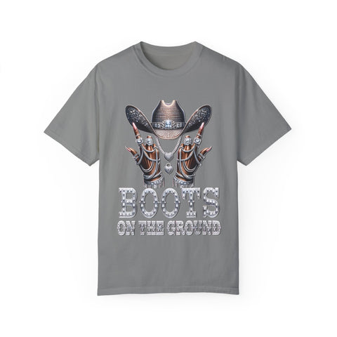 Country-Inspired Unisex T-Shirt - 'Boots on the Ground' Design