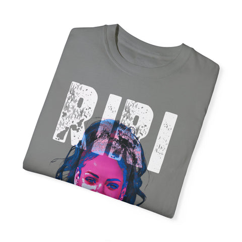 Riri Unisex Garment-Dyed T-Shirt - Trendy Graphic Tee for Music Lovers