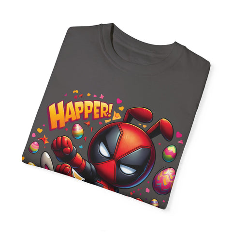 Funny Deadpool Easter T-Shirt - Unisex Garment-Dyed Tee for Comic Fans