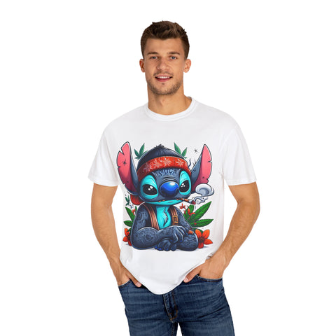 Vibrant Cartoon T-Shirt with Chill Vibe - Unisex Garment-Dyed Tee