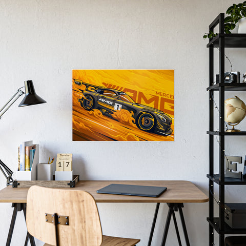Mercedes AMG Gloss Poster - Vibrant Racing Wall Art for Car Enthusiasts