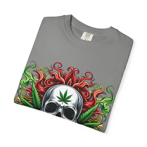 Unisex Skull & Cannabis Graphic T-Shirt - Edgy Streetwear Style