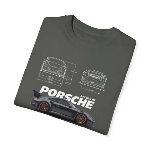 Porsche Blueprint Unisex T-Shirt - Automotive Enthusiast Graphic Tee