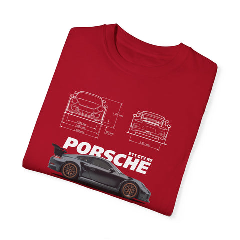 Porsche Blueprint Unisex T-Shirt - Automotive Enthusiast Graphic Tee