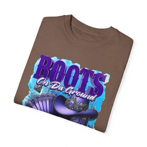 Unisex Garment-Dyed T-Shirt - "Boots On Da Ground" Graphic Tee