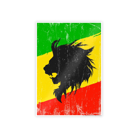 Rasta Lion Art Print - Glossy Poster for Home Decor