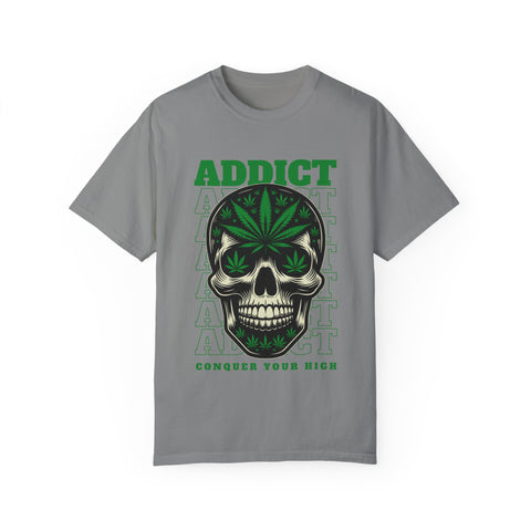 Addict Skull Graphic T-Shirt - Conquer Your High