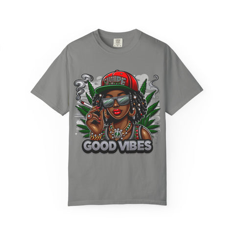 Good Vibes Unisex Garment-Dyed T-Shirt | Trendy Streetwear for Chill Days