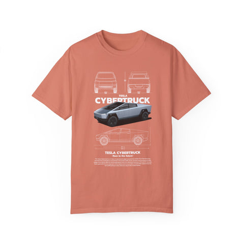 Tesla Cybertruck Unisex Garment-Dyed T-Shirt | Automotive Enthusiast Apparel