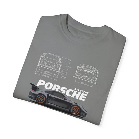 Porsche Blueprint Unisex T-Shirt - Automotive Enthusiast Graphic Tee