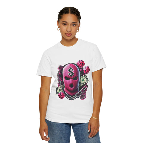 Unisex Garment-Dyed Graphic T-Shirt - Cash Rules Design