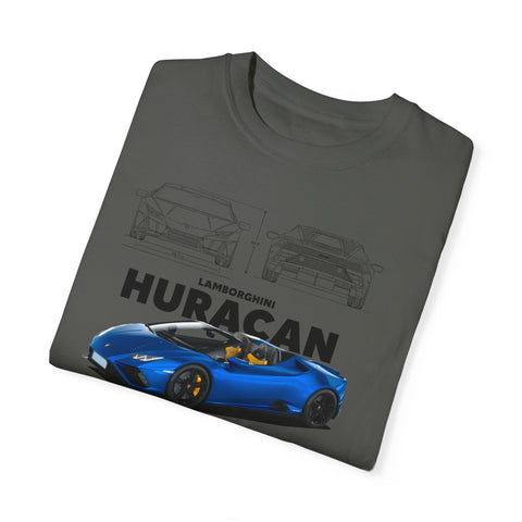 Lamborghini Huracan Unisex Garment-Dyed T-Shirt - Car Enthusiast Tee