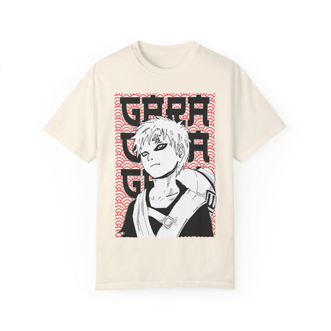 Anime-Inspired Garment-Dyed T-Shirt for Fans