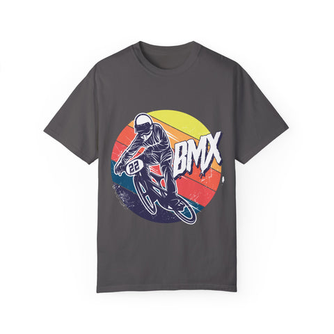 BMX Rider Graphic T-Shirt - Unisex Garment-Dyed Tee for Cycling Enthusiasts