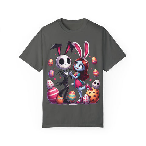 Easter-Themed Unisex T-Shirt with Bunny & Skeleton Print