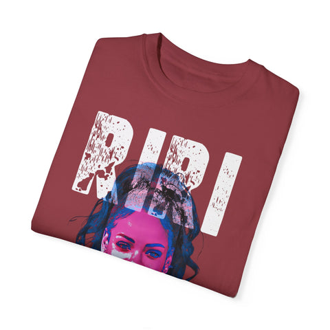 Riri Unisex Garment-Dyed T-Shirt - Trendy Graphic Tee for Music Lovers