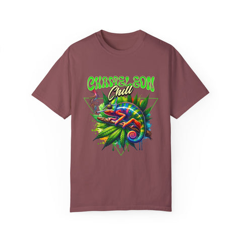 Chameleon Chill Unisex Garment-Dyed T-Shirt - Vibrant Graphic Tee for Nature Lovers