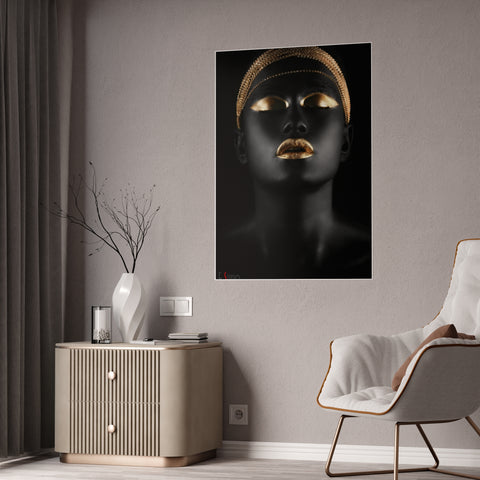 Elegant Gloss Poster - Black and Gold Art Print for Home Decor
