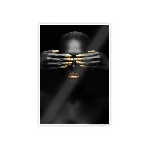 Elegant Gloss Poster - Black & Gold Art for Modern Decor