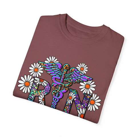 Boho Floral Graphic T-Shirt for Hippie Vibes – Rainbow RN Design